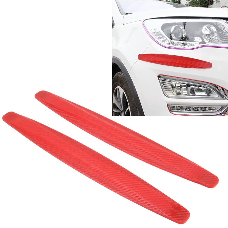 2 PCS Universal Car Body Carbon Fiber Bumper Guard Protector Sticker/Car Crash Bar Bumper Strips /Car Crash Strips/Anti-rub Strips/Anti-rub Bar(Red) - Anti Collision Sticker by buy2fix | Online Shopping UK | buy2fix