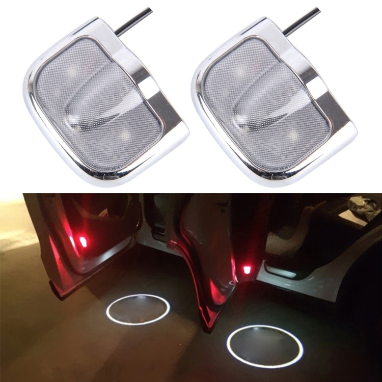 2 PCS LED Car Door Welcome Logo Car Brand Shadow Light Laser Projector Lamp for Renault(Silver) - Door Lights by buy2fix | Online Shopping UK | buy2fix