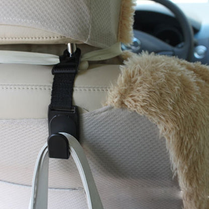 2 PCS SHUNWEI SW-2504 Plastic Hook Holder for Car Seat Headrest Backrest, Max Load: 6kg - Auto Fastener & Clips by SHUNWEI | Online Shopping UK | buy2fix