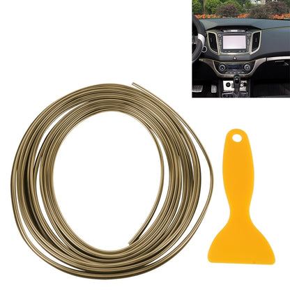 5m Flexible Trim For DIY Automobile Car Interior Exterior Moulding Trim Decorative Line Strip with Film Scraper(Gold) - Anti Collision Sticker by buy2fix | Online Shopping UK | buy2fix