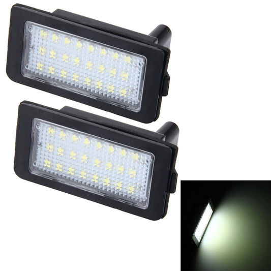 2 PCS Canbus License Plate Light with 24 SMD-3528 Lamps for BMW E38(White Light) - In Car by buy2fix | Online Shopping UK | buy2fix