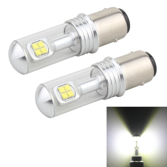 2 PCS  1157/BAY15D 40W 800 LM 6000K Car Turn Light Backup Light Brake Light with 8 CREE Lamps, DC 12V(White Light) - In Car by buy2fix | Online Shopping UK | buy2fix