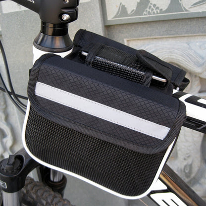 Bicycle Phone Bags Mountain Road Bike Front Head Bag Saddle Bag (Black) - Bicycle Bags by buy2fix | Online Shopping UK | buy2fix