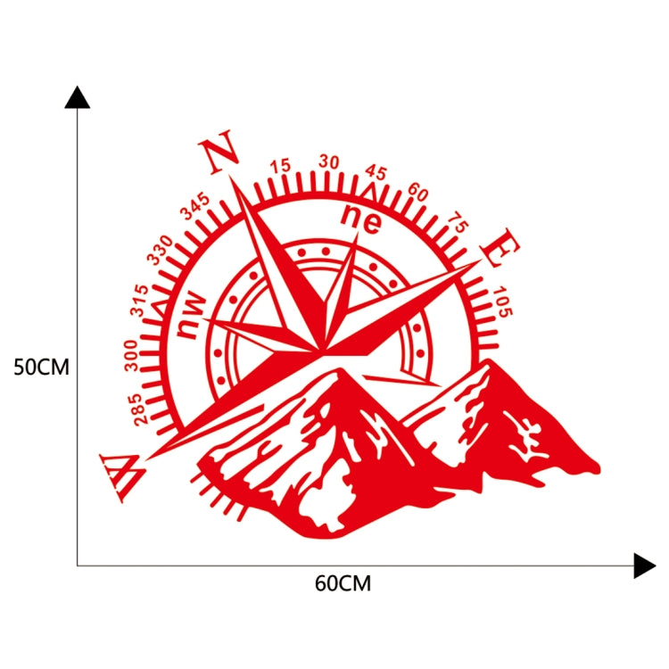 Car Styling Mountain Compass PVC Sticker Auto Decorative Sticker (Red) - Decorative Sticker by buy2fix | Online Shopping UK | buy2fix