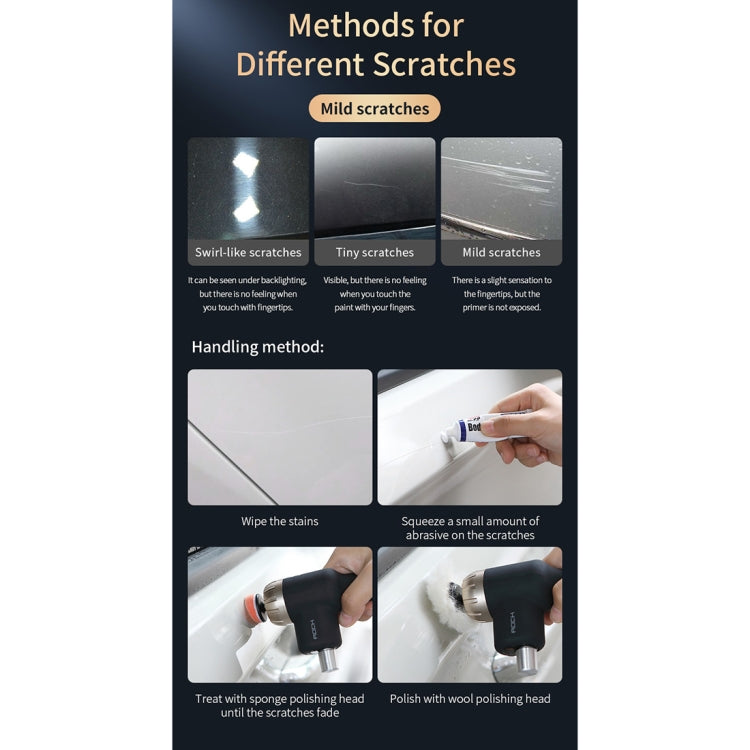 ROCK RST10743 9 in 1 Car Scratch Repair Machine Car Beauty Maintenance Equipment Cleaning Polishing Tool Set -  by ROCK | Online Shopping UK | buy2fix