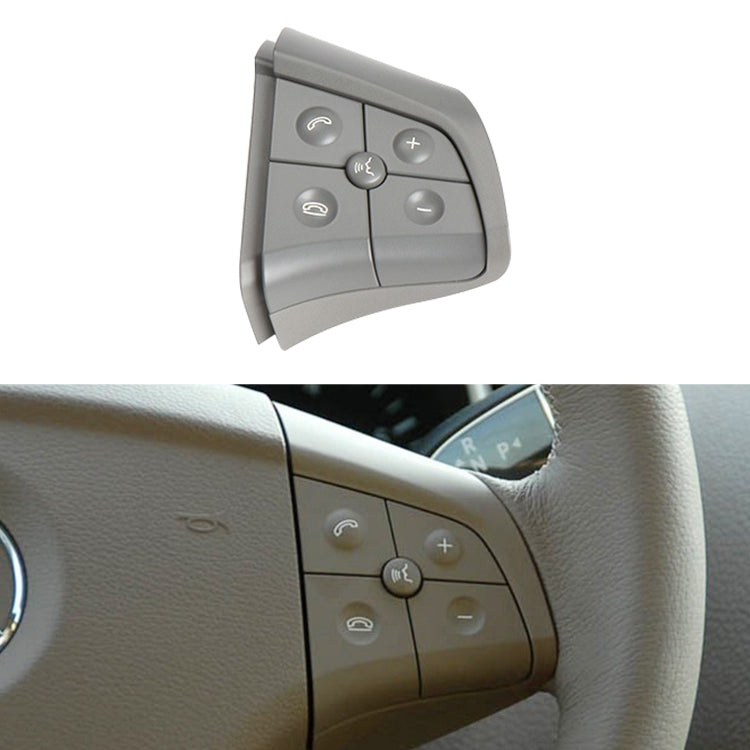 Car Right Side 5-button Steering Wheel Switch Buttons Panel 1648200110 for Mercedes-Benz W164, Left Driving (Grey) - In Car by buy2fix | Online Shopping UK | buy2fix