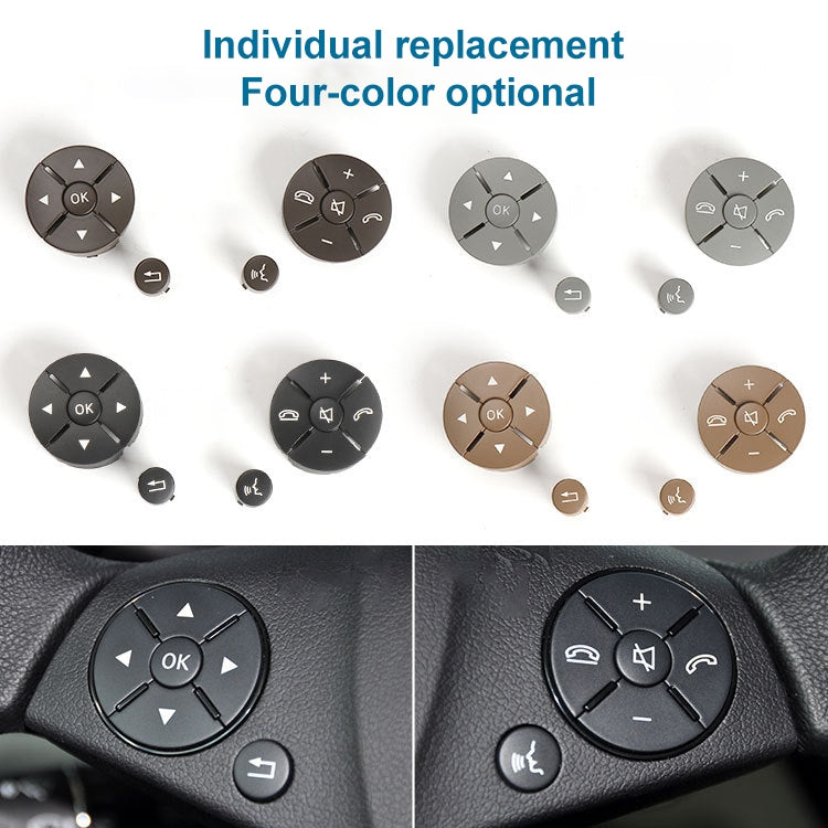 Car Right Side Steering Wheel Switch Buttons Panel for Mercedes-Benz W204 2007-2014, Left Driving(Grey) - In Car by buy2fix | Online Shopping UK | buy2fix