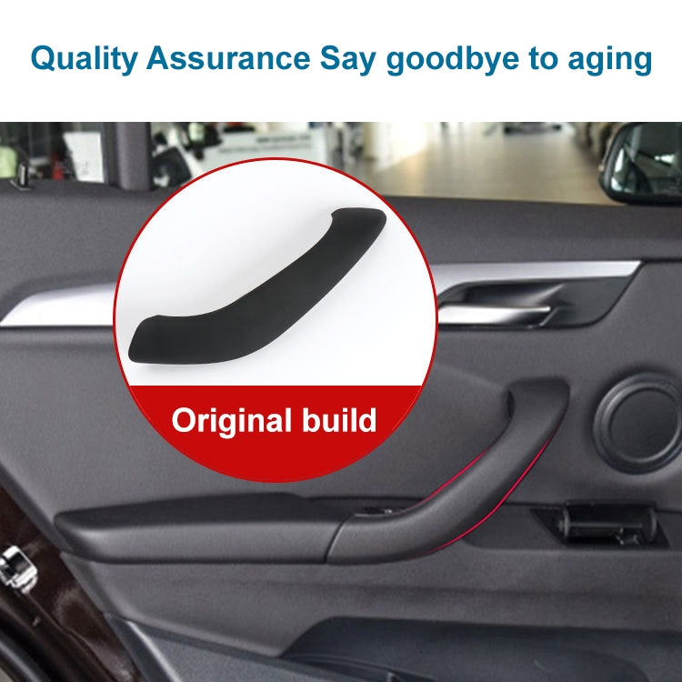 Car Left Side Inside Doors Handle Pull Trim Cover 51417417513 for BMW X1 2016-, Left Driving (Black) - In Car by buy2fix | Online Shopping UK | buy2fix