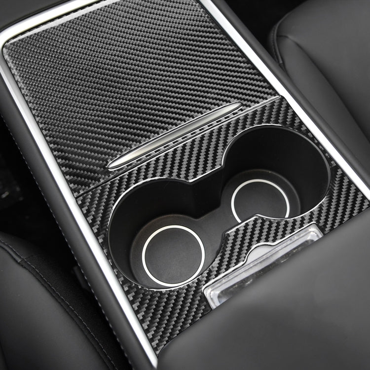 For Tesla Model 3 2017-2022 / Model Y 2000- Car Carbon Fiber Central Control Decorative Sticker (Black) - In Car by buy2fix | Online Shopping UK | buy2fix