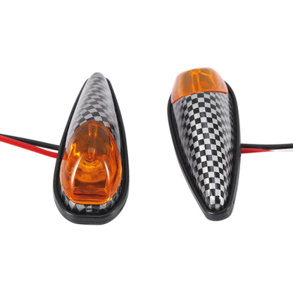 2pcs SL QGD Motorcycle 5W Turn Signal Light (Carbon Fiber Black) - In Car by buy2fix | Online Shopping UK | buy2fix