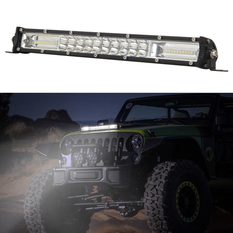 15 inch Two Rows DC9-30V 22W 6000K IP67 Car Truck Off-road Vehicle LED Work Lights Spot / Flood Light - In Car by buy2fix | Online Shopping UK | buy2fix