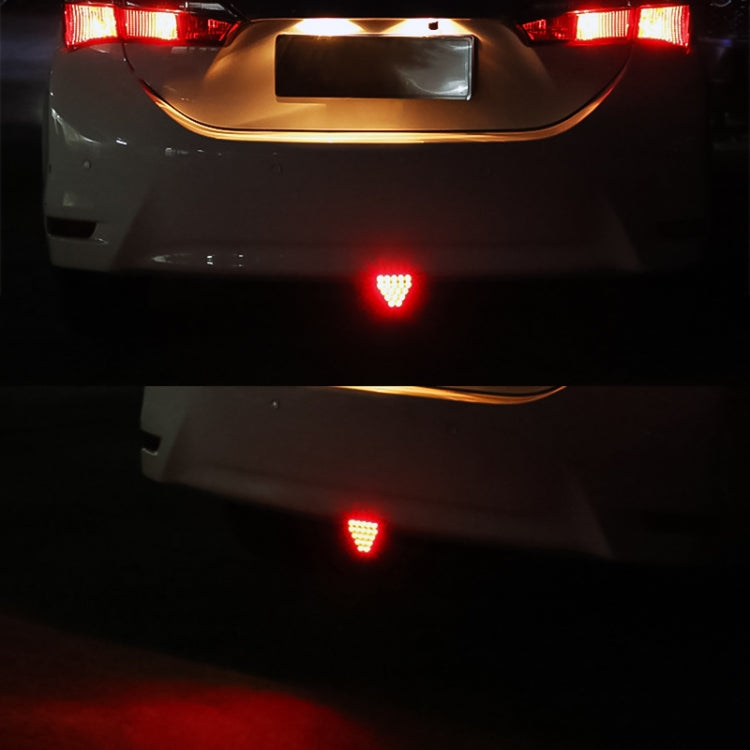 DC12V 1W Car Triangle Highlight Brake Lights Reversing Light with 20LEDs SMD-3528 (Transparent) - In Car by buy2fix | Online Shopping UK | buy2fix