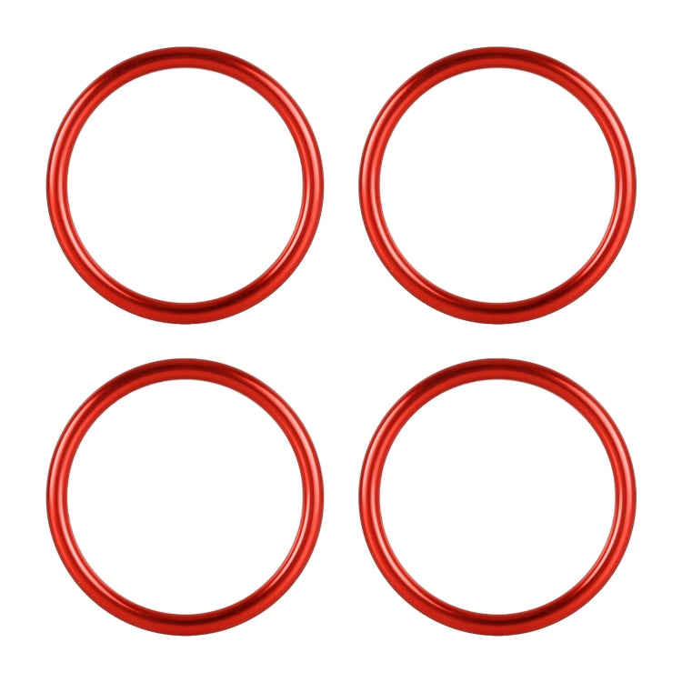 4 PCS / Set Air Conditioning Vent Metal Decorative Ring for Audi A1(Red) - In Car by buy2fix | Online Shopping UK | buy2fix