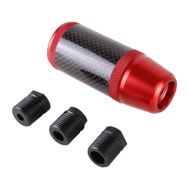 Universal Car Carbon Fiber Metal Gear Shift Knob (Red) - In Car by buy2fix | Online Shopping UK | buy2fix