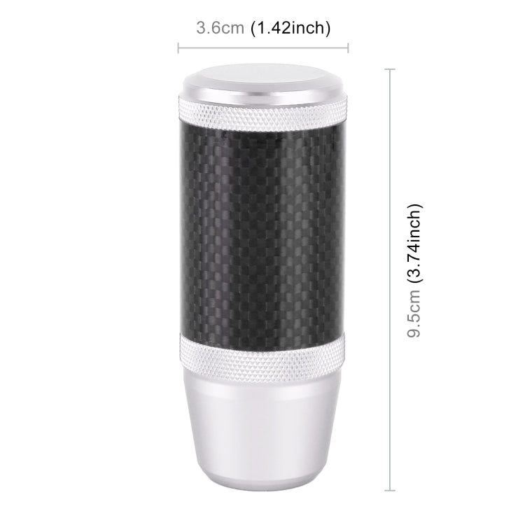 Universal Car Carbon Fiber Metal Gear Shift Knob (Silver) - In Car by buy2fix | Online Shopping UK | buy2fix