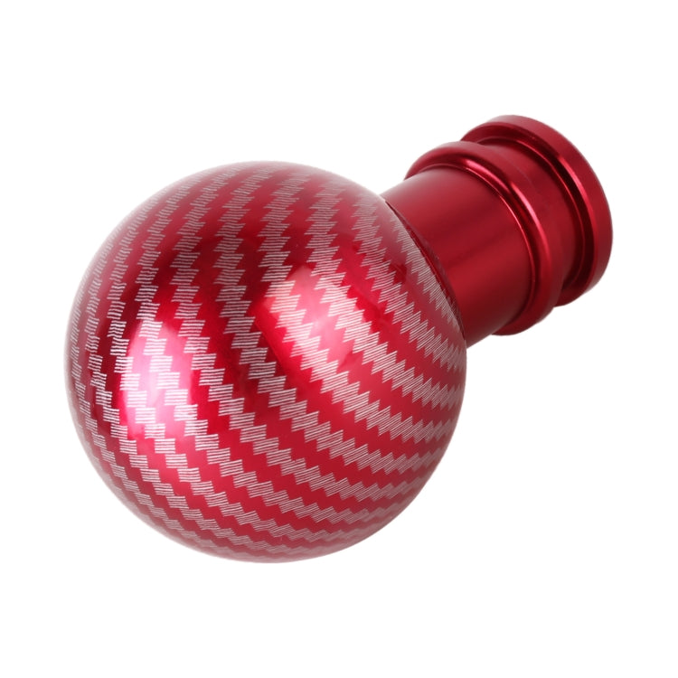 Universal Car Carbon Fiber Texture Metal Gear Shift Knob (Red) - In Car by buy2fix | Online Shopping UK | buy2fix