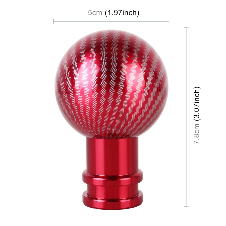 Universal Car Carbon Fiber Texture Metal Gear Shift Knob (Red) - In Car by buy2fix | Online Shopping UK | buy2fix