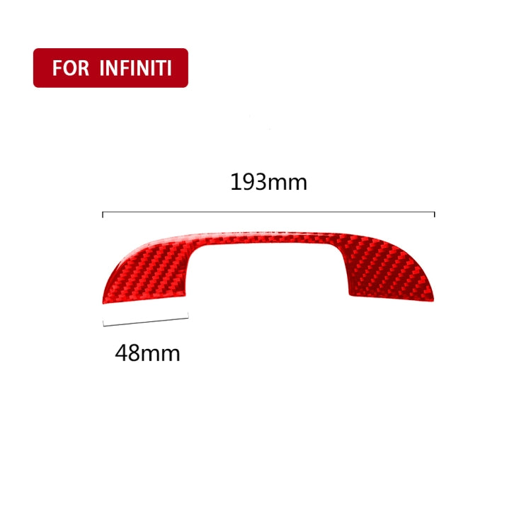 Car Carbon Fiber Armrest Box Decorative Sticker for Infiniti Q50 2014-2020, Left and Right Drive(Red) - In Car by buy2fix | Online Shopping UK | buy2fix