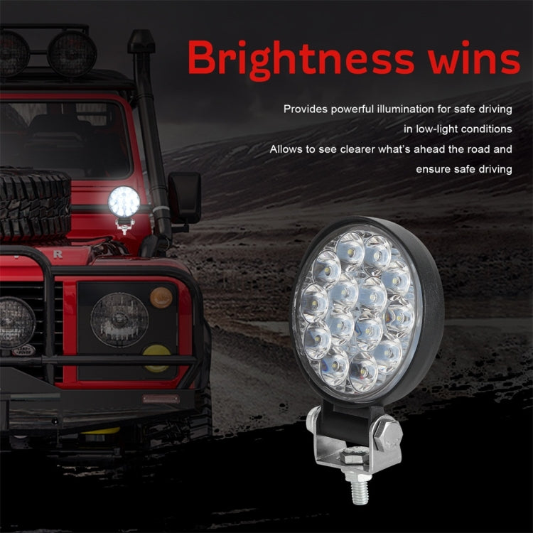 D0037 9.8W 10-30V DC 6000K 3 inch 14 LEDs Circle Offroad Truck Car Driving Light Work Light Spotlight Fog Light - In Car by buy2fix | Online Shopping UK | buy2fix