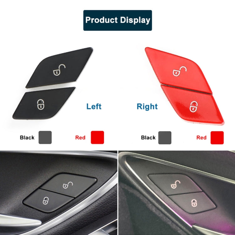 For Mercedes-Benz E-Class 2016-2021 Left Driving Car Left Side Door Lock Switch Buttons 2059055251 (Red) - In Car by buy2fix | Online Shopping UK | buy2fix