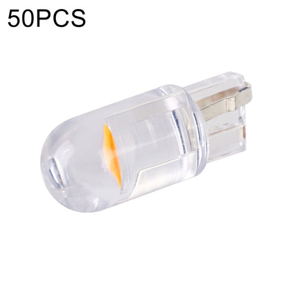 50pcs T10 DC24V / 0.36W / 0.03A Car Clearance Light COB Lamp Beads (Yellow Light) - In Car by buy2fix | Online Shopping UK | buy2fix