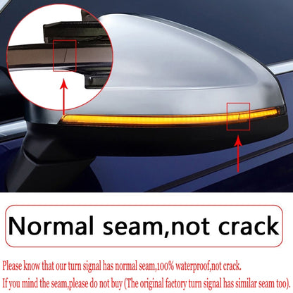 1 Pair For Volkswagen Golf 6 MK6 Car Dynamic LED Turn Signal Light Rearview Mirror Flasher Water Blinker, with Hole - In Car by buy2fix | Online Shopping UK | buy2fix