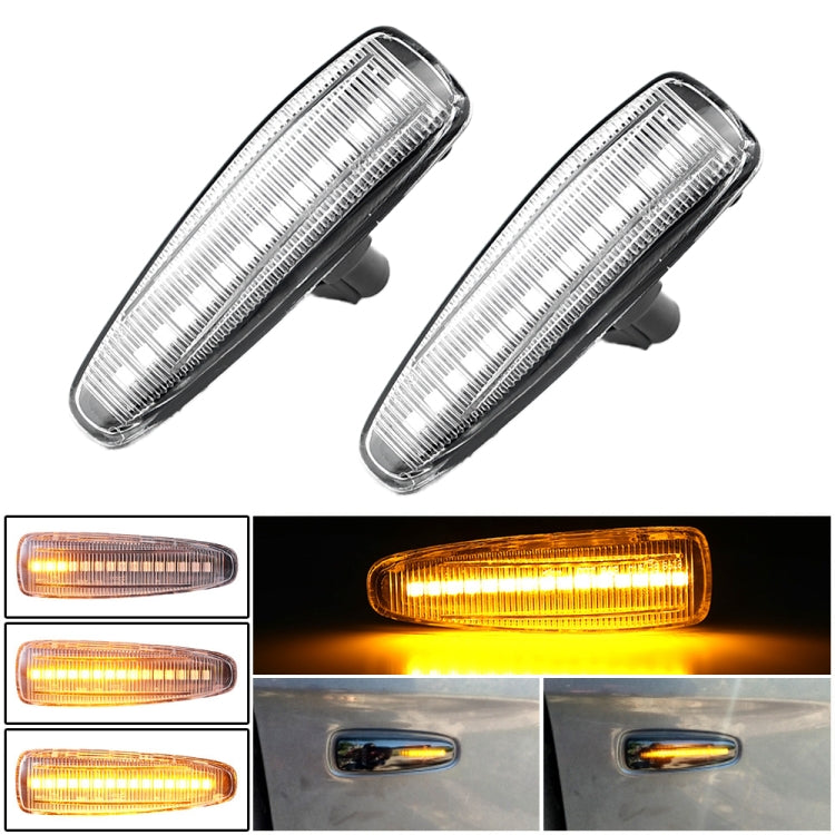 2pcs For Mitsubishi Lancer 2008-2018 Car Dynamic LED Fender Side Light (Transparent) - In Car by buy2fix | Online Shopping UK | buy2fix