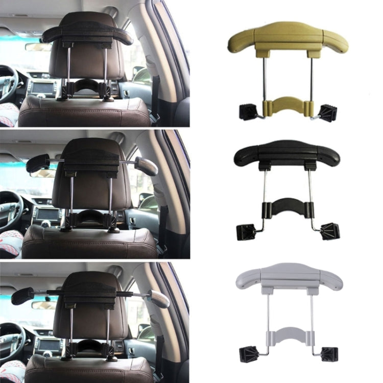 Car Faux Leather Retractable Coat Hanger (Beige) - In Car by buy2fix | Online Shopping UK | buy2fix