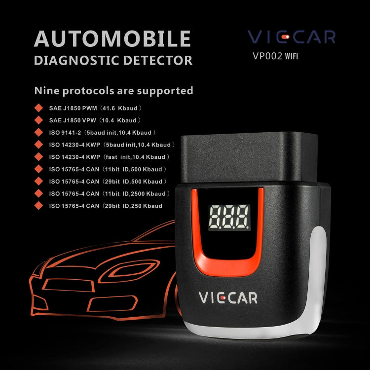 Viecar VP002 Car Mini OBD Fault Detector V1.5 WiFi Diagnostic Tool - In Car by buy2fix | Online Shopping UK | buy2fix