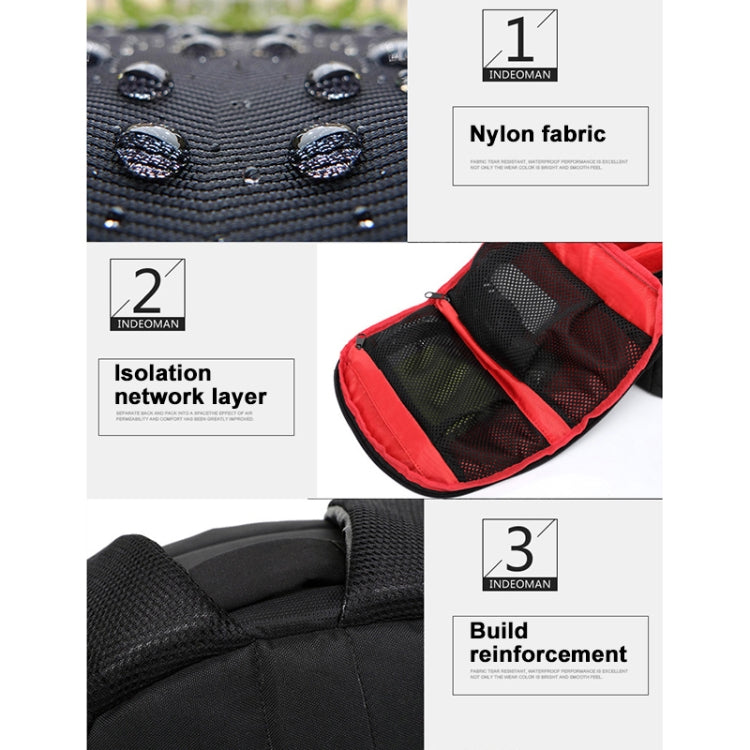 INDEPMAN DL-B012 Portable Outdoor Sports Backpack Camera Bag for GoPro, SJCAM, Nikon, Canon, Xiaomi Xiaoyi YI, Size: 27.5 * 12.5 * 34 cm(Purple) - Camera Accessories by INDEPMAN | Online Shopping UK | buy2fix