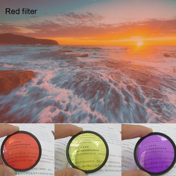 JUNESTAR 4 in 1 Proffesional 52mm Lens Filter(ND2-400 + Red + Yellow + FLD / Purple) for GoPro HERO5 / 4s / 4 / 3+ / 3 / 2 & Xiaomi Xiaoyi Yi I / II 4K & SJCAM Sport Action Camera - Lens Filter by JSR | Online Shopping UK | buy2fix