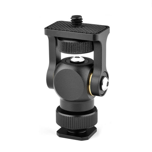 YELANGU 180 Degree Swing Mini Tripod Ball Head Bracket Cold Shoe Mount 1/4 inch Screw Adapter(Black) - Camera Accessories by YELANGU | Online Shopping UK | buy2fix