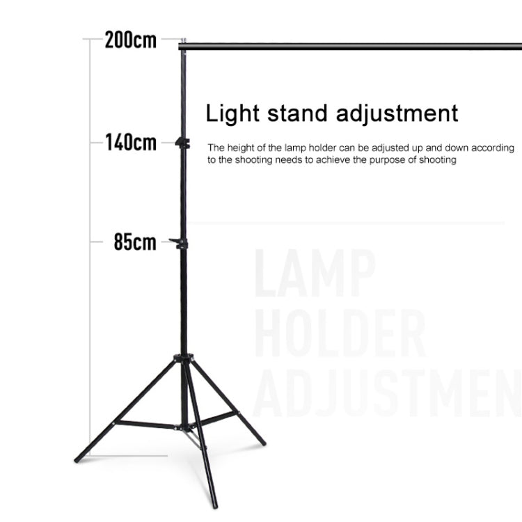 200x200cm Photo Studio Background Support Stand Backdrop Crossbar Bracket Kit - Camera Accessories by buy2fix | Online Shopping UK | buy2fix