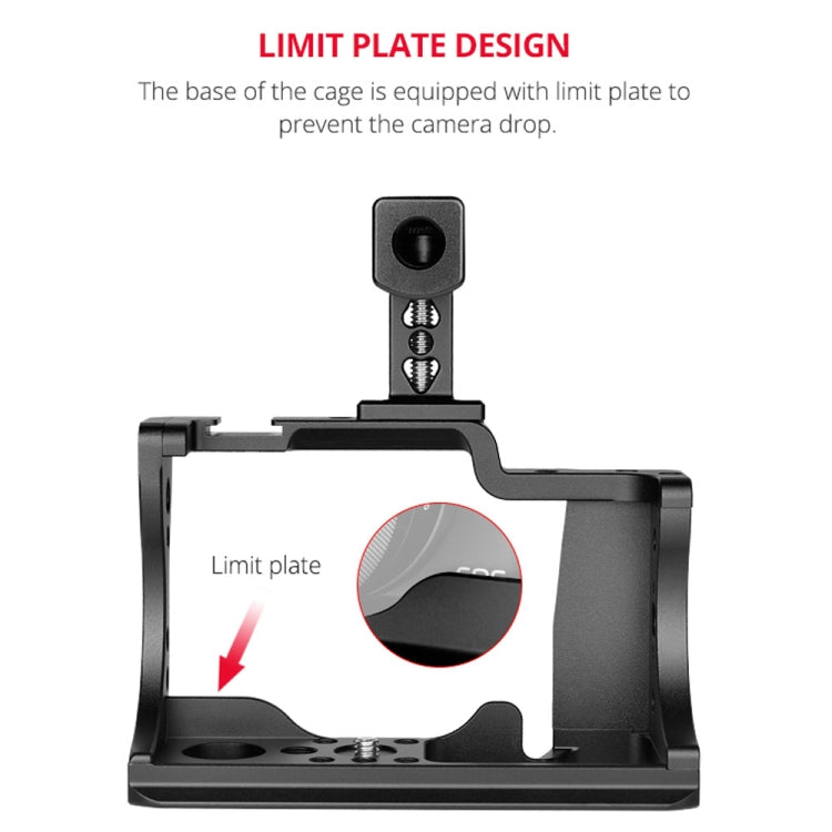 YELANGU C14 YLG0714A Video Camera Cage Stabilizer with Handle for Canon EOS M50(Black) - Camera Cage by YELANGU | Online Shopping UK | buy2fix