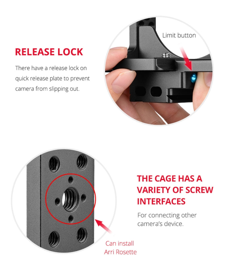 YELANGU C15-A YLG0711A-A01 Video Camera Cage Stabilizer for Nikon Z6 / Z7 (Black) - Camera Cage by YELANGU | Online Shopping UK | buy2fix