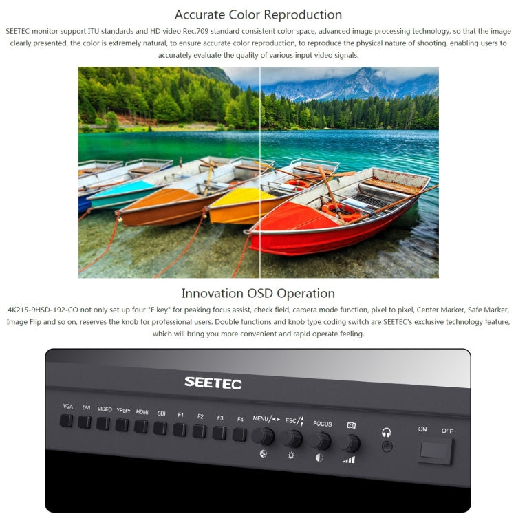 SEETEC 4K215-9HSD-CO 1920x1080 21.5 inch SDI / HDMI Full HD Director Box Camera Field Monitor - On-camera Monitors by SEETEC | Online Shopping UK | buy2fix