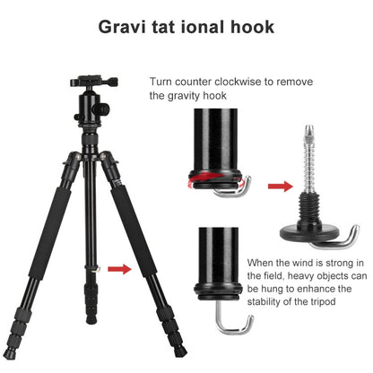 TRIOPO Oubao TA330 Horizontal Arm Tripod Mount Quick Release Center Column Boom Bracket with Tripod Ball-Head - Camera Accessories by TRIOPO | Online Shopping UK | buy2fix