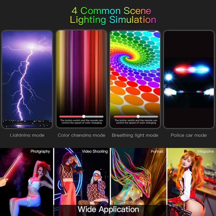 LUXCeO P7RGB Pro Colorful Photo LED Stick Video Light APP Control Adjustable Color Temperature Waterproof Handheld LED Fill Light with Remote Control -  by LUXCeO | Online Shopping UK | buy2fix