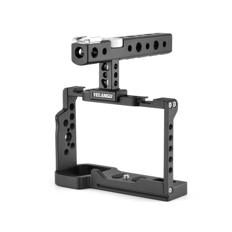 YELANGU C24 Video Camera Cage Stabilizer Kit with Handle for Sony Alpha 7C / A7C / ILCE-7C (Black) - Camera Accessories by YELANGU | Online Shopping UK | buy2fix