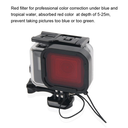 45m Waterproof Housing Protective Case + Touch Screen Back Cover for GoPro NEW HERO /HERO6 /5, with Buckle Basic Mount & Screw & (Purple, Red, Pink) Filters, No Need to Remove Lens (Transparent) - DJI & GoPro Accessories by buy2fix | Online Shopping UK | buy2fix