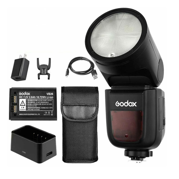 Godox V1N Round Head TTL Flash Speedlite for Nikon (Black) - Shoe Mount Flashes by Godox | Online Shopping UK | buy2fix