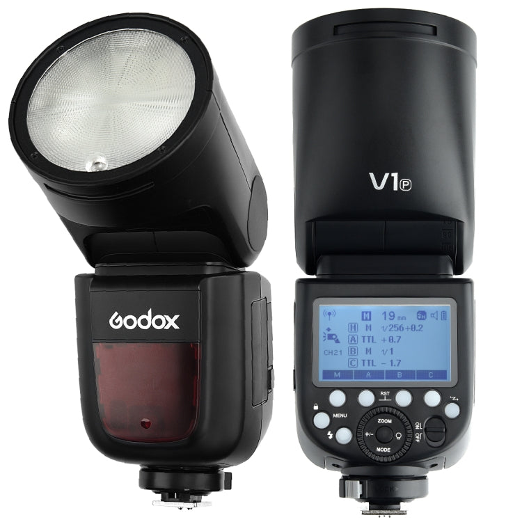 Godox V1P Round Head TTL Flash Speedlite for Pentax (Black) - Shoe Mount Flashes by Godox | Online Shopping UK | buy2fix