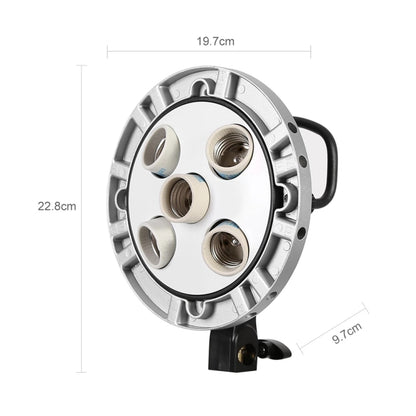 Godox TL-5 5 in 1 E27 Socket Tricolor Bulb Light Lamp Head Mount(EU Plug) -  by Godox | Online Shopping UK | buy2fix