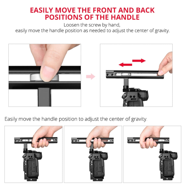 YELANGU C22 YLG0334B Video Camera Cage Stabilizer with Handle for Canon EOS R5/R6 (Black) - Camera Cage by YELANGU | Online Shopping UK | buy2fix