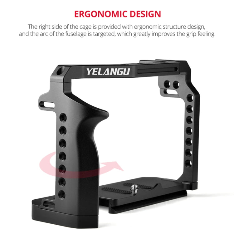 YELANGU C22-A YLG0334B-A Video Camera Cage Stabilizer for Canon EOS R5/R6/R(Black) - Camera Cage by YELANGU | Online Shopping UK | buy2fix