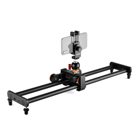 YELANGU L60E 60cm Slide Rail Track + L4 3-Wheel Video Dolly with Phone Clamp & Ballhead - Camera Slider by YELANGU | Online Shopping UK | buy2fix