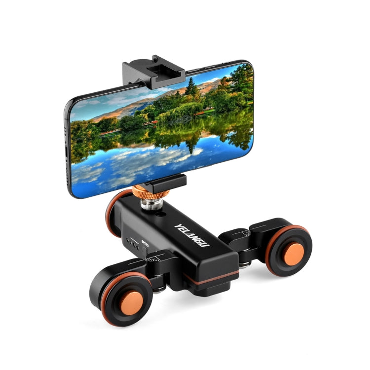 YELANGU L4X Camera Wheel Dolly + PC142 Phone Clamp with Remote, Load: 3kg - Camera Dolly by YELANGU | Online Shopping UK | buy2fix