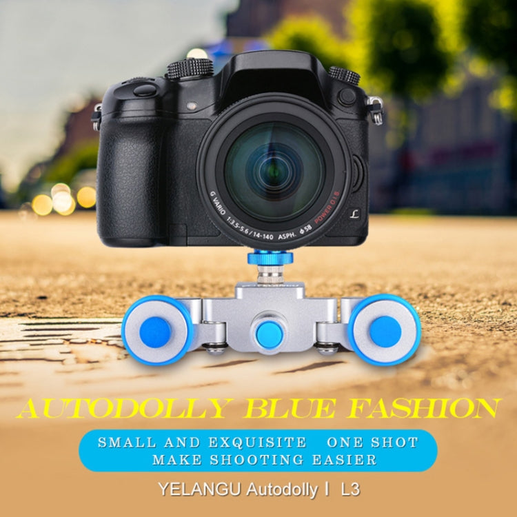 YELANGU L3 Camera Wheels Autodolly Electric Track Slider Car, Load: 6kg (Blue) - Camera Accessories by YELANGU | Online Shopping UK | buy2fix