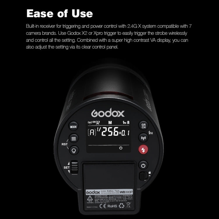 Godox  AD300 Pro 300Ws TTL HSS Pocket Flash Outdoor Speedlite Light Kits(EU Plug) - Shoe Mount Flashes by Godox | Online Shopping UK | buy2fix