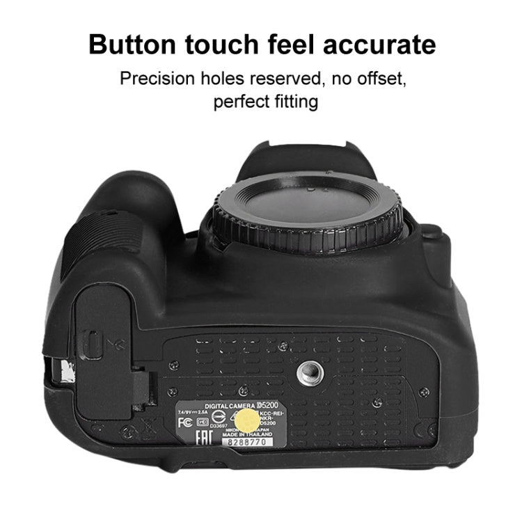 Soft Silicone Protective Case for Nikon D5200 (Black) - Camera Accessories by buy2fix | Online Shopping UK | buy2fix